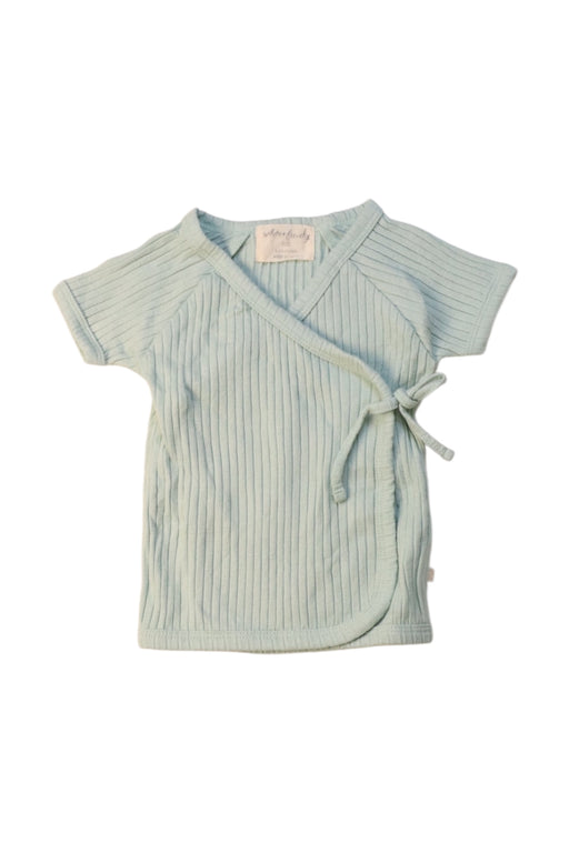 A Blue Short Sleeve Tops from Wilson & Frenchy in size 0-3M for girl. (Front View)