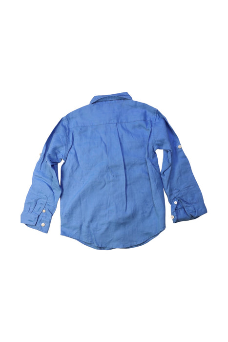 A Blue Long Sleeve Shirts from Janie & Jack in size 4T for boy. (Back View)