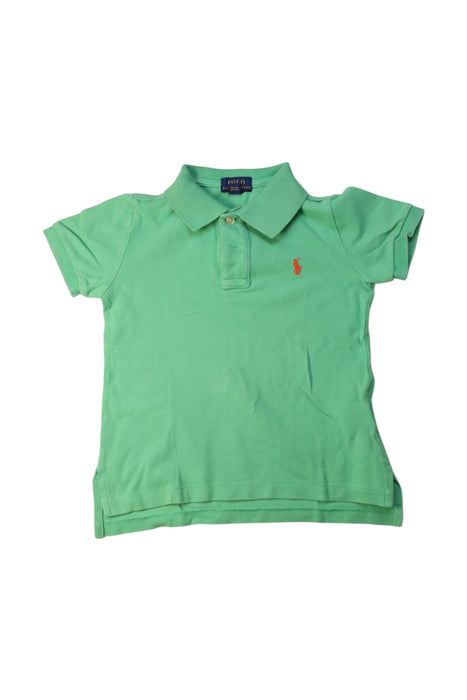 A Green Short Sleeve Polos from Polo Ralph Lauren in size 4T for boy. (Front View)