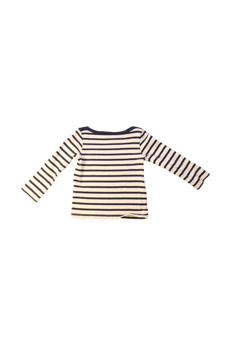 A Navy Long Sleeve T Shirts from Petit Bateau in size 3T for boy. (Back View)