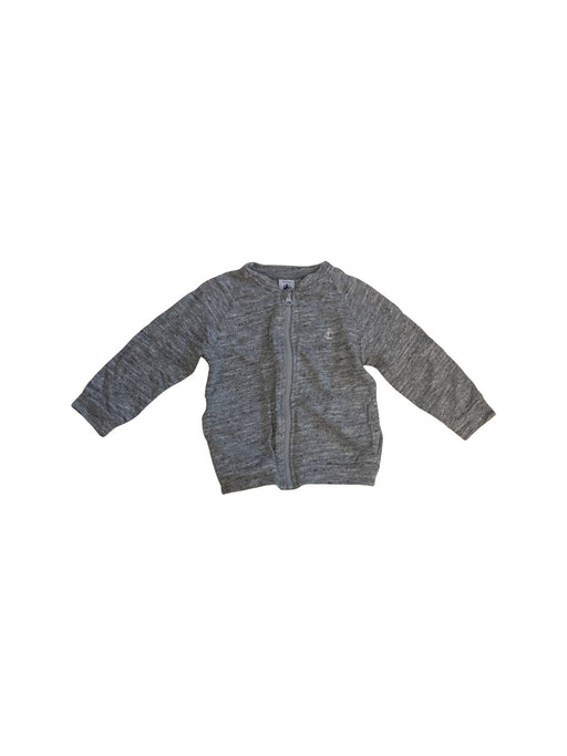 A Grey Cardigans from Petit Bateau in size 12-18M for neutral. (Front View)