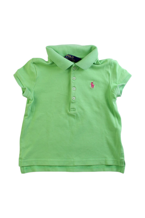 A Green Short Sleeve Polos from Polo Ralph Lauren in size 4T for girl. (Front View)