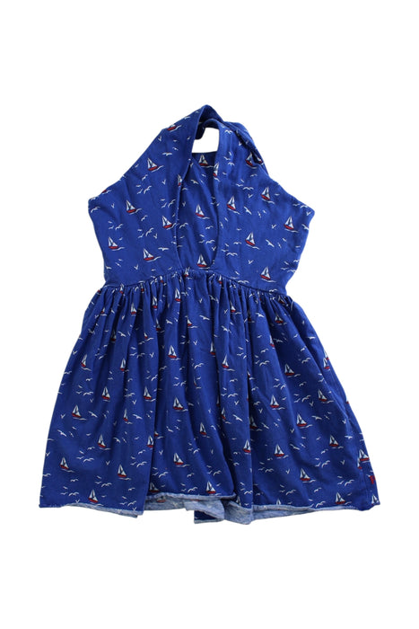 A Blue Sleeveless Dresses from Polo Ralph Lauren in size 4T for girl. (Back View)