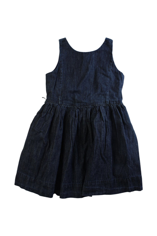 A Blue Sleeveless Dresses from Polo Ralph Lauren in size 4T for girl. (Front View)