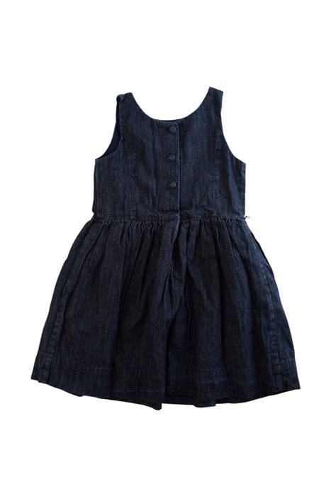 A Blue Sleeveless Dresses from Polo Ralph Lauren in size 4T for girl. (Back View)