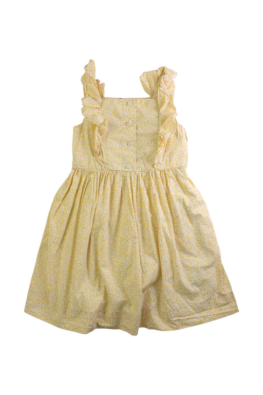 A Yellow Sleeveless Dresses from Polo Ralph Lauren in size 6T for girl. (Front View)