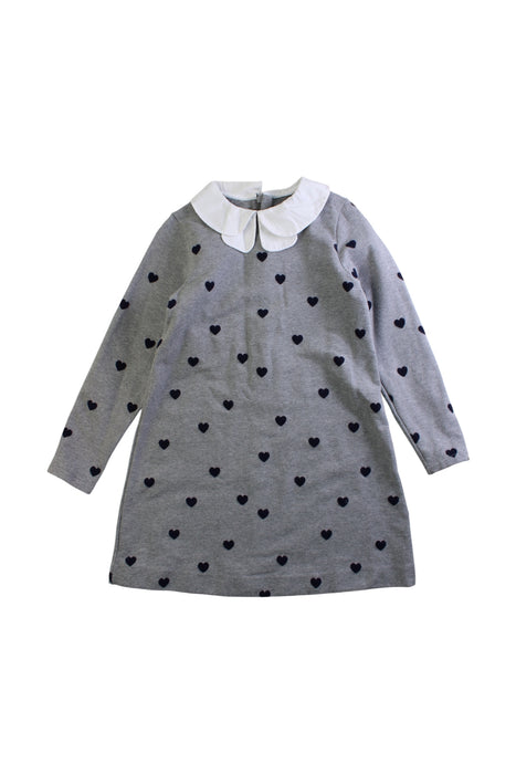 A Grey Long Sleeve Dresses from Jacadi in size 8Y for girl. (Front View)