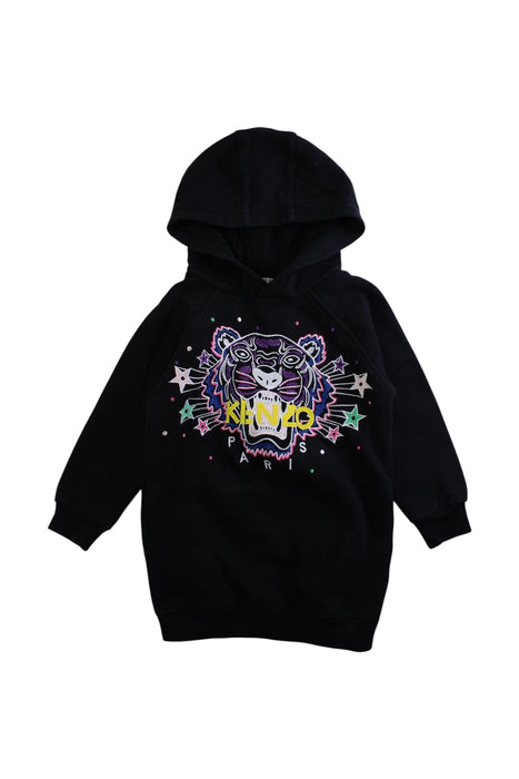 A Black Hooded Sweatshirts from Kenzo in size 4T for girl. (Front View)