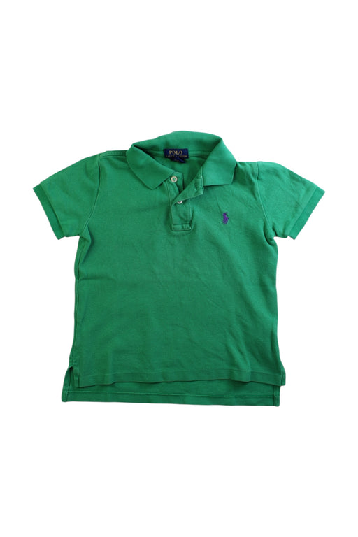 A Green Short Sleeve Polos from Polo Ralph Lauren in size 4T for boy. (Front View)