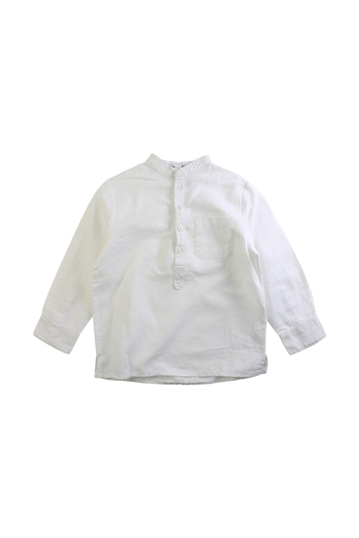 A White Long Sleeve Shirts from Vertbaudet in size 5T for boy. (Front View)