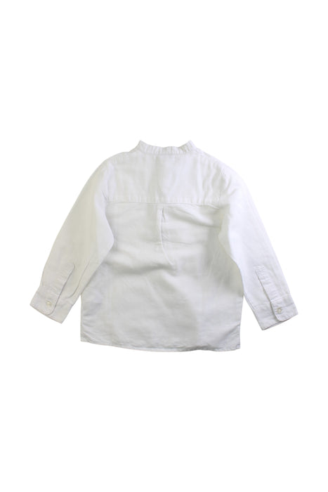 A White Long Sleeve Shirts from Vertbaudet in size 5T for boy. (Back View)