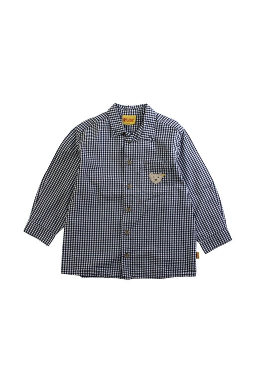 A Blue Long Sleeve Shirts from Steiff in size 4T for boy. (Front View)