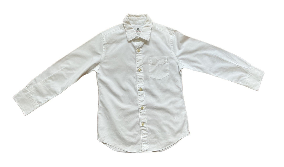 A White Long Sleeve Shirts from Crewcuts in size 8Y for neutral. (Front View)