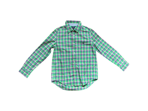 A Green Long Sleeve Shirts from Ralph Lauren in size 7Y for boy. (Front View)