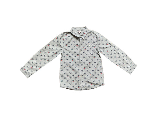 A Grey Long Sleeve Shirts from Seed in size 8Y for boy. (Front View)