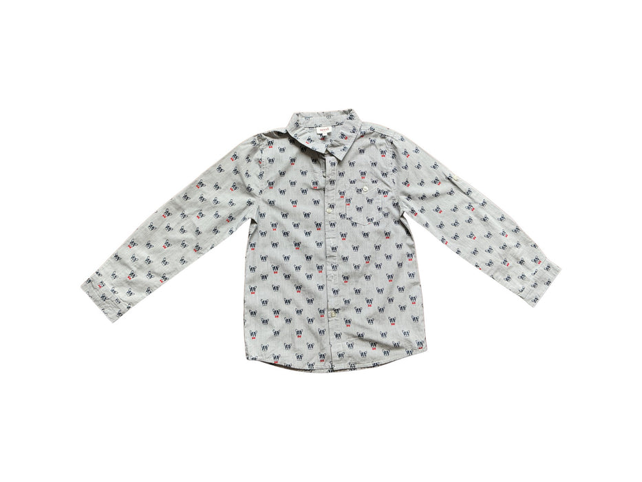 A Grey Long Sleeve Shirts from Seed in size 8Y for boy. (Front View)
