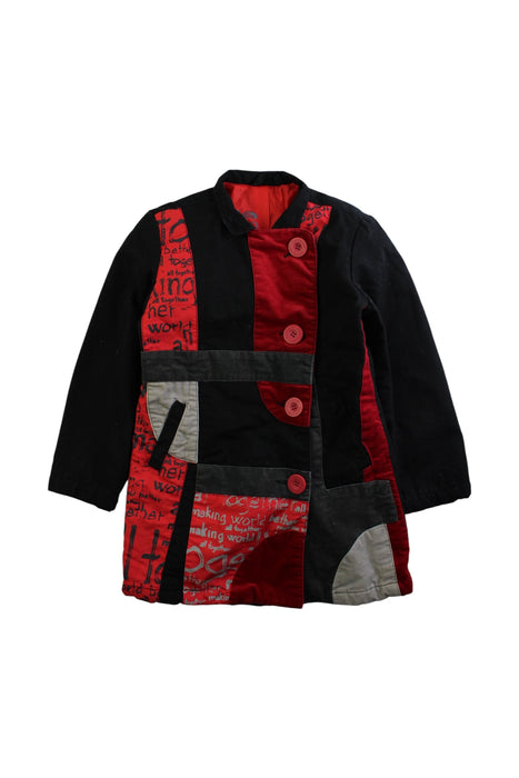 A Multicolour Coats from Desigual in size 4T for girl. (Front View)