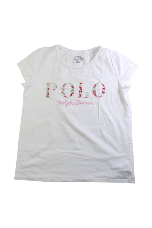 A White Short Sleeve T Shirts from Polo Ralph Lauren in size 14Y for girl. (Front View)