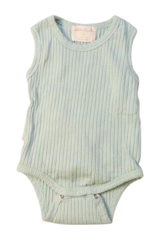 A Green Sleeveless Bodysuits from Wilson & Frenchy in size 0-3M for girl. (Front View)