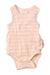 A Pink Sleeveless Bodysuits from Wilson & Frenchy in size 0-3M for girl. (Front View)