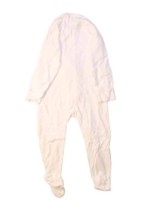 A White Onesies from Purebaby in size 6-12M for neutral. (Back View)