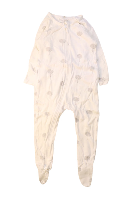 A White Onesies from Purebaby in size 6-12M for neutral. (Front View)