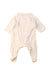 A White Onesies from Petit Bateau in size 0-3M for girl. (Back View)