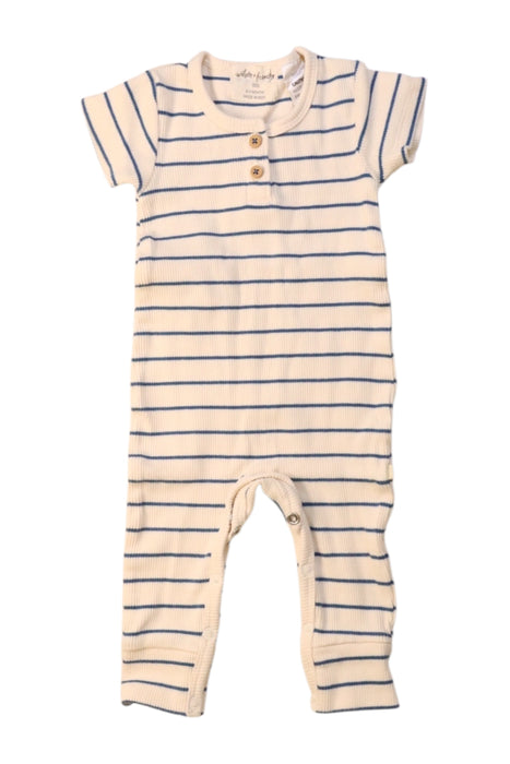 A Beige Short Sleeve Rompers from Wilson & Frenchy in size 0-3M for boy. (Front View)