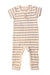 A Beige Short Sleeve Rompers from Wilson & Frenchy in size 0-3M for boy. (Front View)