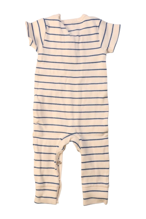 A Beige Short Sleeve Rompers from Wilson & Frenchy in size 0-3M for boy. (Back View)