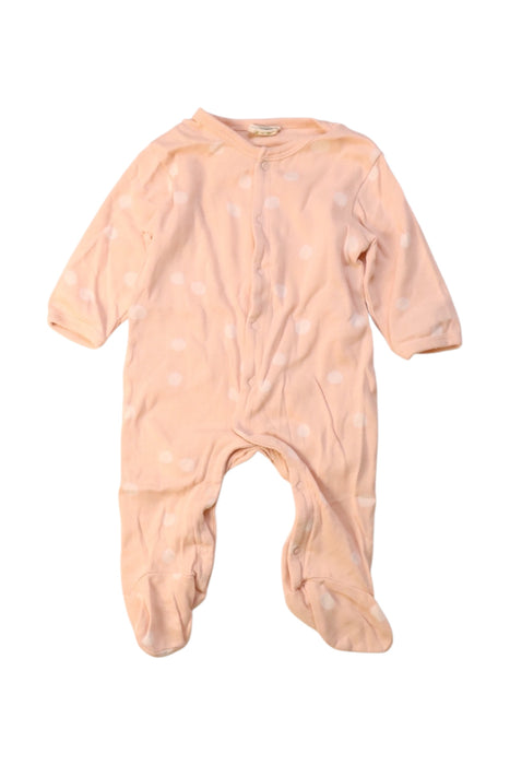 A Peach Onesies from Nature Baby in size 0-3M for girl. (Front View)