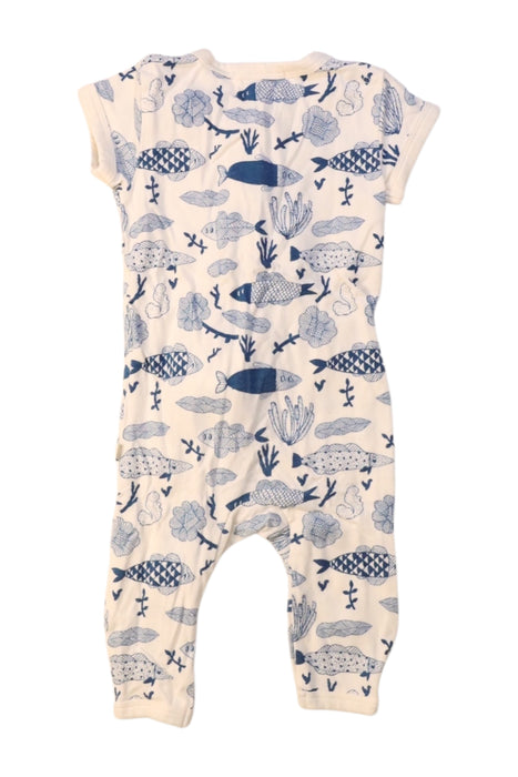 A Blue Short Sleeve Rompers from Wilson & Frenchy in size 0-3M for neutral. (Back View)