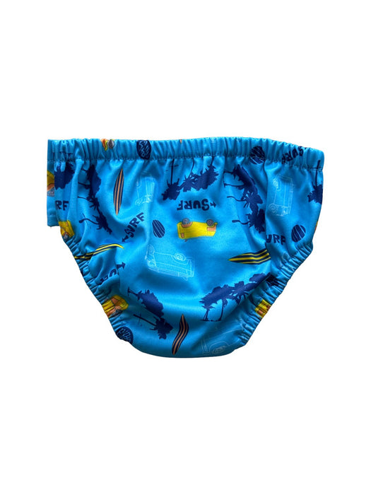 A Blue Swim Diapers from Charlie Banana in size 2T for neutral. (Back View)