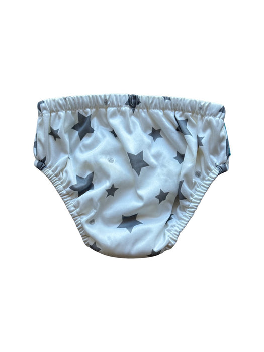 A White Swim Diapers from Charlie Banana in size 2T for neutral. (Back View)