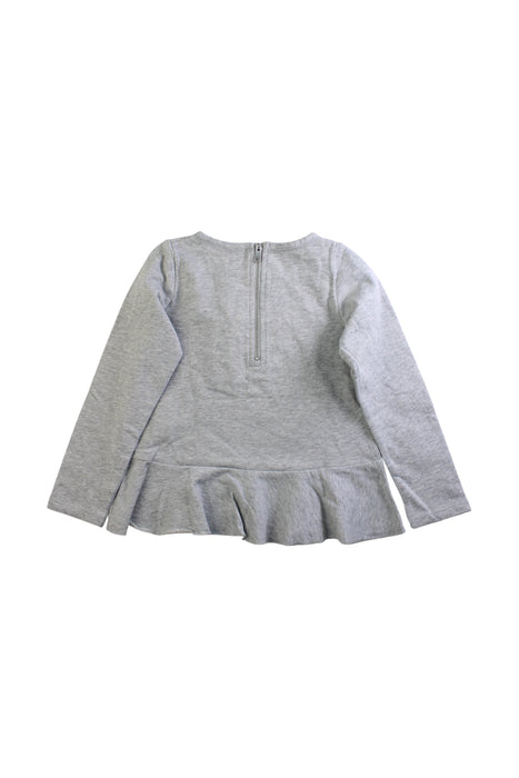 A Grey Long Sleeve Tops from Seed in size 6T for girl. (Back View)