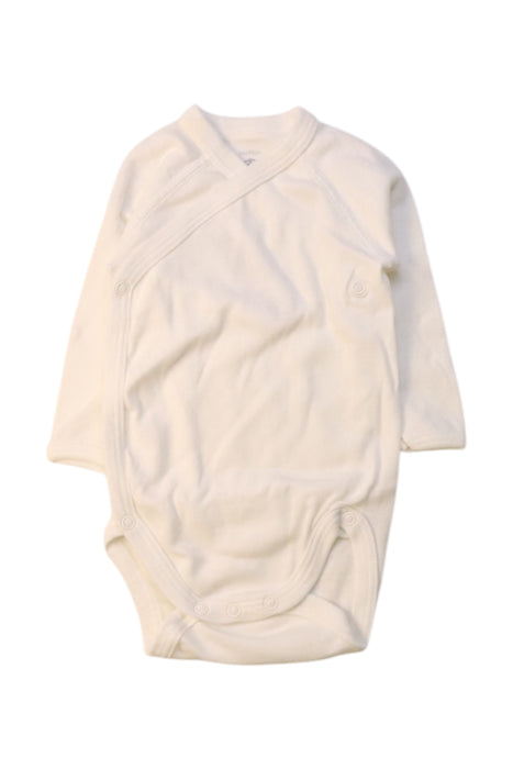 A White Long Sleeve Bodysuits from Petit Bateau in size 0-3M for neutral. (Front View)