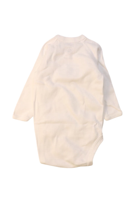 A White Long Sleeve Bodysuits from Petit Bateau in size 0-3M for neutral. (Back View)