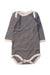 A Navy Long Sleeve Bodysuits from Petit Bateau in size 0-3M for boy. (Front View)