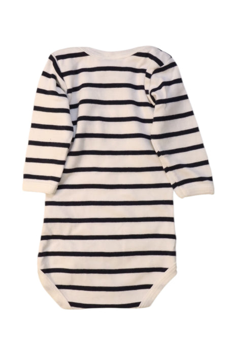 A White Long Sleeve Bodysuits from Petit Bateau in size 0-3M for boy. (Back View)