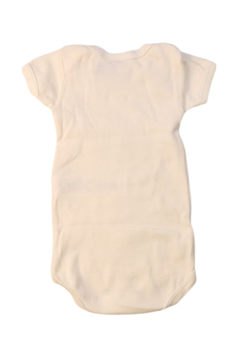 A Ivory Short Sleeve Bodysuits from Petit Bateau in size 0-3M for neutral. (Back View)