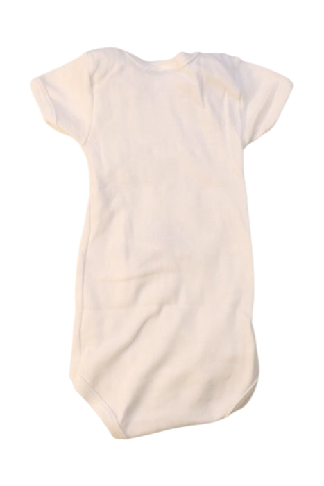 A Ivory Short Sleeve Bodysuits from Petit Bateau in size 0-3M for neutral. (Back View)
