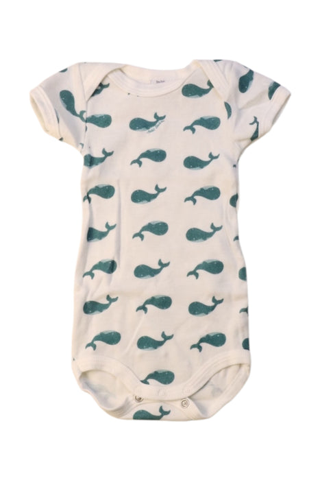 A White Short Sleeve Bodysuits from Petit Bateau in size 0-3M for neutral. (Front View)