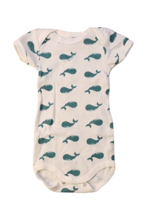 A White Short Sleeve Bodysuits from Petit Bateau in size 0-3M for neutral. (Front View)