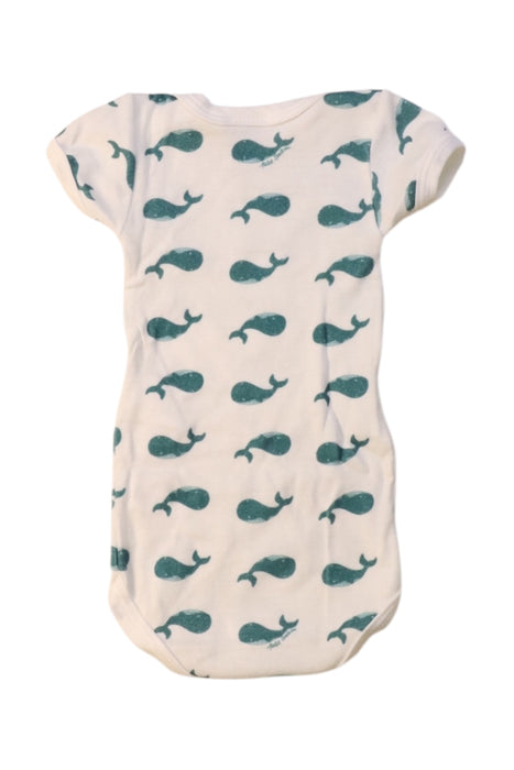 A White Short Sleeve Bodysuits from Petit Bateau in size 0-3M for neutral. (Back View)