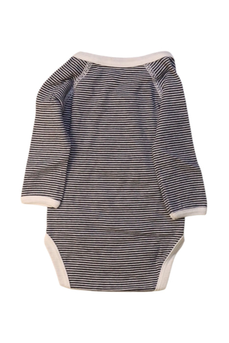 A Navy Long Sleeve Bodysuits from Petit Bateau in size 0-3M for boy. (Back View)