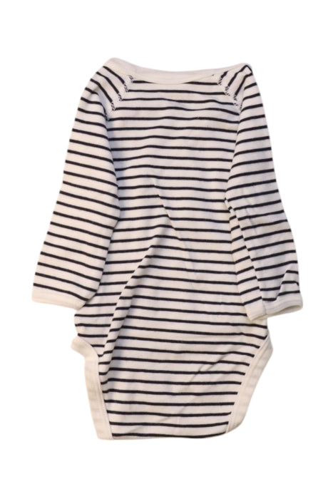 A White Long Sleeve Bodysuits from Petit Bateau in size 0-3M for boy. (Back View)