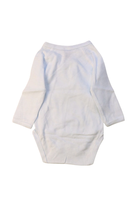 A White Long Sleeve Bodysuits from Petit Bateau in size 0-3M for neutral. (Back View)