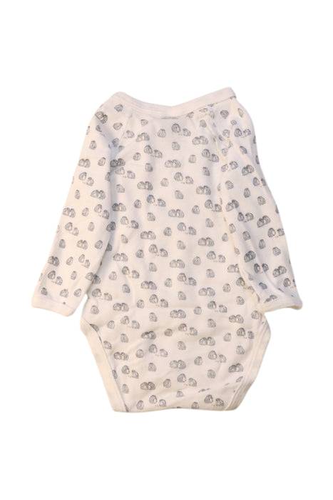 A White Long Sleeve Bodysuits from Petit Bateau in size 0-3M for neutral. (Back View)
