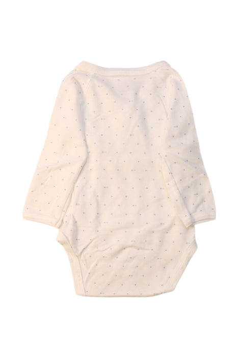 A White Long Sleeve Bodysuits from Petit Bateau in size 0-3M for neutral. (Back View)