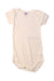 A White Short Sleeve Bodysuits from Petit Bateau in size 3-6M for girl. (Front View)